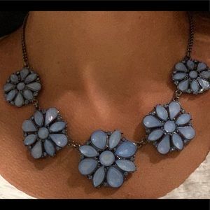 Blue flower necklace